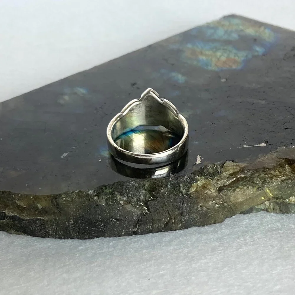 Sterling Silver 925 Celtic Knot V Band Ring Size 7 Celtic Jewelry